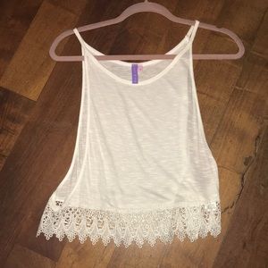 White lace tank